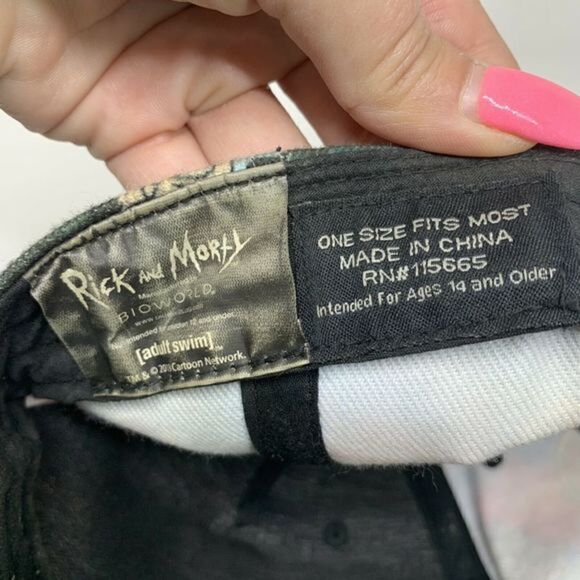 Rick & Morty Adult Swim Snap Back Flat Bill Hat - Picture 4 of 6